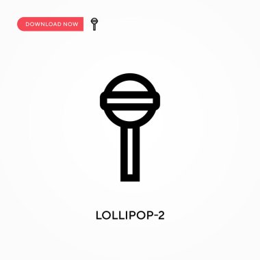 Lolipop-2 vektör simgesi. - Evet. Web sitesi veya mobil uygulama için modern, basit düz vektör çizimi