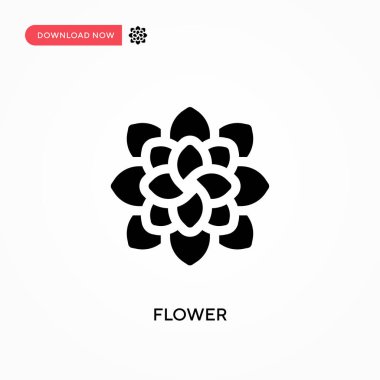 Çiçek vektör simgesi. - Evet. Web sitesi veya mobil uygulama için modern, basit düz vektör çizimi