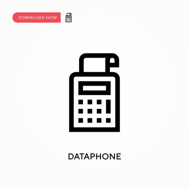Datafhone vektör simgesi. - Evet. Web sitesi veya mobil uygulama için modern, basit düz vektör çizimi