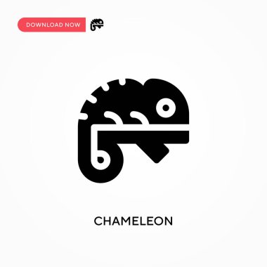 Bukalemun vektör simgesi. - Evet. Web sitesi veya mobil uygulama için modern, basit düz vektör çizimi