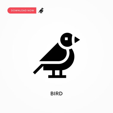 Kuş vektör simgesi. - Evet. Web sitesi veya mobil uygulama için modern, basit düz vektör çizimi