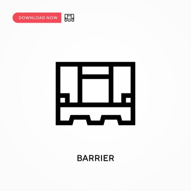 Bariyer vektör simgesi. - Evet. Web sitesi veya mobil uygulama için modern, basit düz vektör çizimi