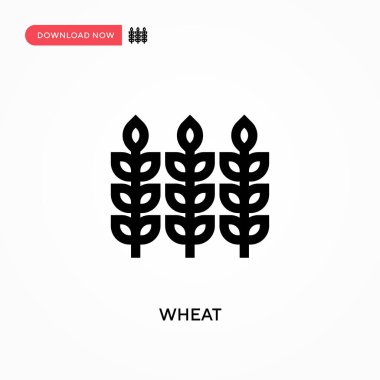 Buğday vektör simgesi. - Evet. Web sitesi veya mobil uygulama için modern, basit düz vektör çizimi