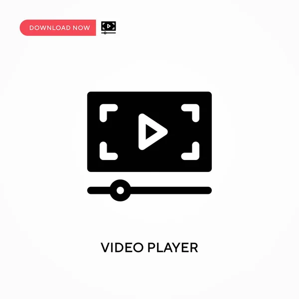 Videoplayer Vektorsymbol Moderne Einfache Flache Vektordarstellung Für Website Oder Mobile — Stockvektor