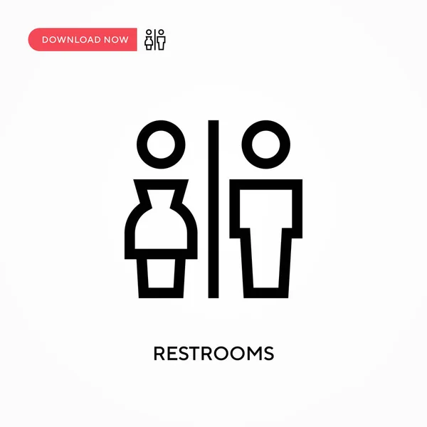 トイレのベクトルアイコン そうだ ウェブサイトやモバイルアプリのための現代的でシンプルなフラットベクトルイラスト — ストックベクタ