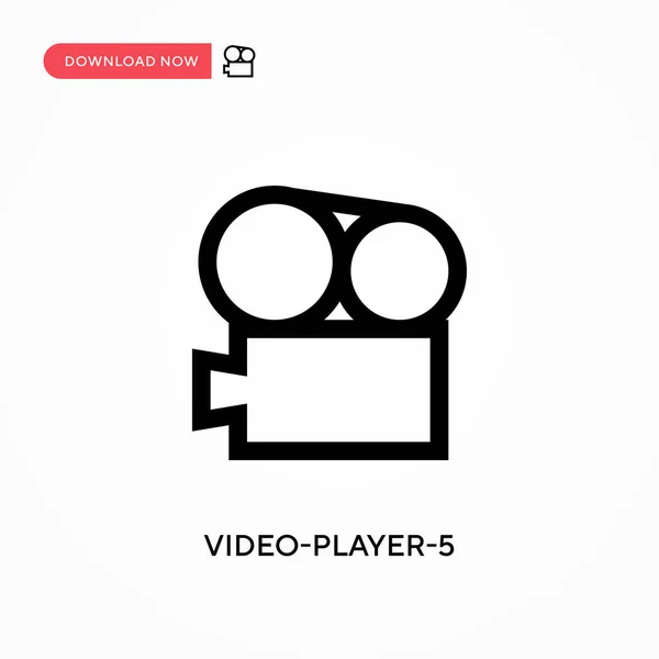Video Player Vektorsymbol Moderne Einfache Flache Vektordarstellung Für Website Oder — Stockvektor