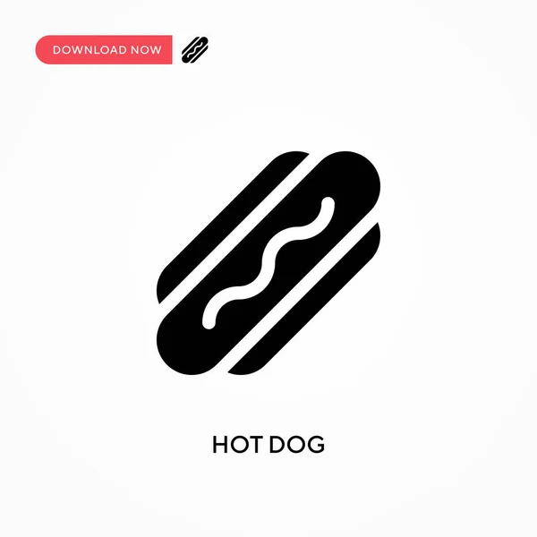 Hot Dog Vektorsymbol Moderne Einfache Flache Vektordarstellung Für Website Oder — Stockvektor