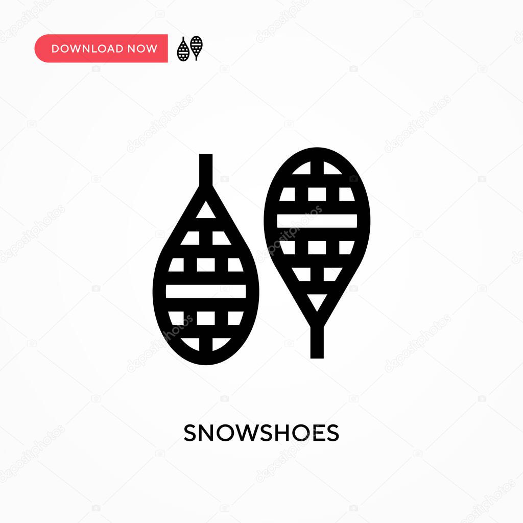 Snowshoes vector icon. . Modern, simple flat vector illustration for web site or mobile app