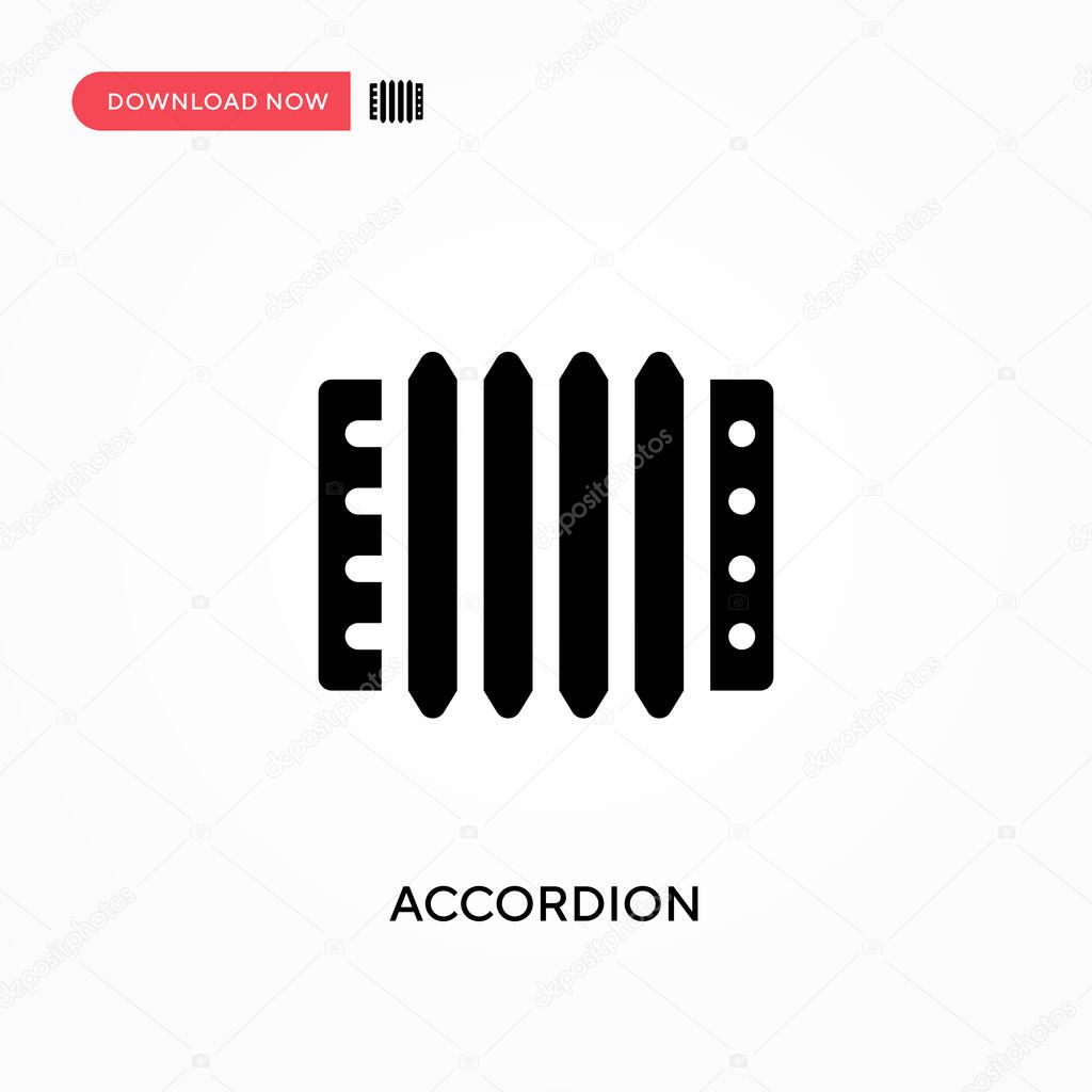 Accordion vector icon. . Modern, simple flat vector illustration for web site or mobile app
