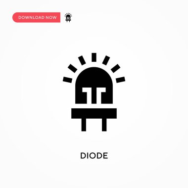 Diyot vektör simgesi. - Evet. Web sitesi veya mobil uygulama için modern, basit düz vektör çizimi