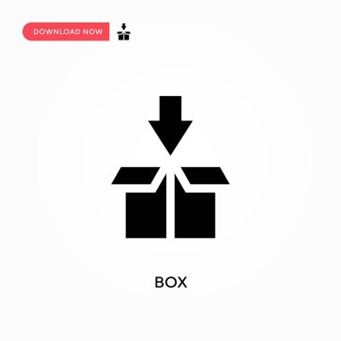Kutu vektör simgesi. - Evet. Web sitesi veya mobil uygulama için modern, basit düz vektör çizimi