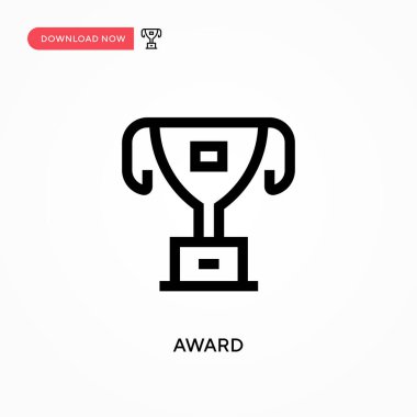 Ödül vektör ikonu. - Evet. Web sitesi veya mobil uygulama için modern, basit düz vektör çizimi
