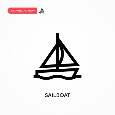 Yelkenli vektör simgesi. - Evet. Web sitesi veya mobil uygulama için modern, basit düz vektör çizimi