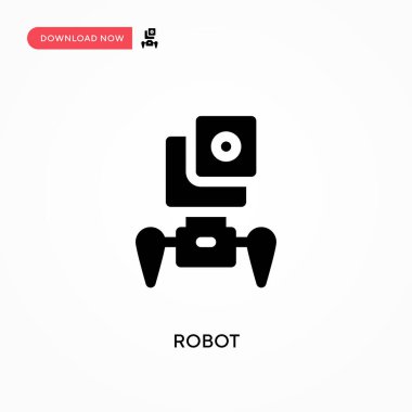 Robot vektör simgesi. - Evet. Web sitesi veya mobil uygulama için modern, basit düz vektör çizimi