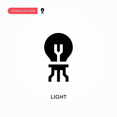 Işık vektör simgesi. - Evet. Web sitesi veya mobil uygulama için modern, basit düz vektör çizimi