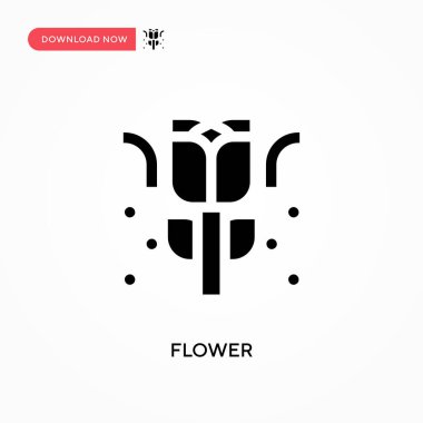Çiçek vektör simgesi. - Evet. Web sitesi veya mobil uygulama için modern, basit düz vektör çizimi