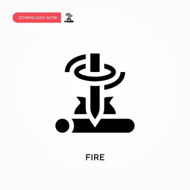 Vektör simgesini ateşle. - Evet. Web sitesi veya mobil uygulama için modern, basit düz vektör çizimi