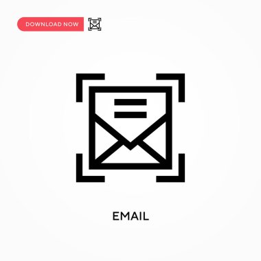 E- posta vektör simgesi. - Evet. Web sitesi veya mobil uygulama için modern, basit düz vektör çizimi