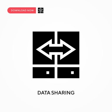 Veri paylaşım vektör simgesi. - Evet. Web sitesi veya mobil uygulama için modern, basit düz vektör çizimi