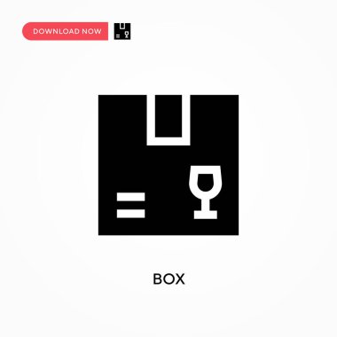 Kutu vektör simgesi. - Evet. Web sitesi veya mobil uygulama için modern, basit düz vektör çizimi