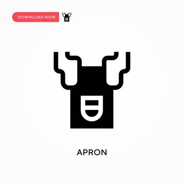 Önlük vektör simgesi. - Evet. Web sitesi veya mobil uygulama için modern, basit düz vektör çizimi