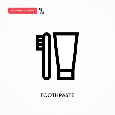 Diş macunu vektör simgesi. - Evet. Web sitesi veya mobil uygulama için modern, basit düz vektör çizimi