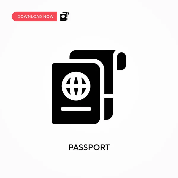 Icône Vectorielle Passeport Illustration Vectorielle Plate Moderne Simple Pour Site — Image vectorielle