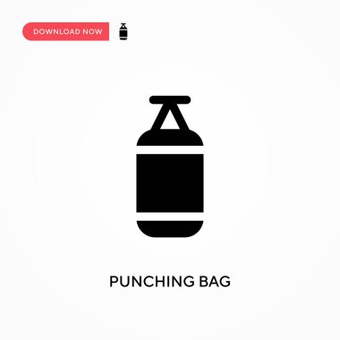 Torba vektör simgesini yumrukluyorum. - Evet. Web sitesi veya mobil uygulama için modern, basit düz vektör çizimi