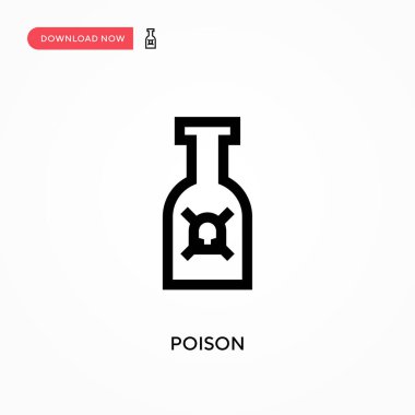 Zehirli vektör ikonu. - Evet. Web sitesi veya mobil uygulama için modern, basit düz vektör çizimi