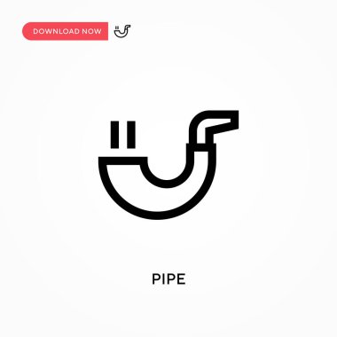 Boru vektör simgesi. - Evet. Web sitesi veya mobil uygulama için modern, basit düz vektör çizimi