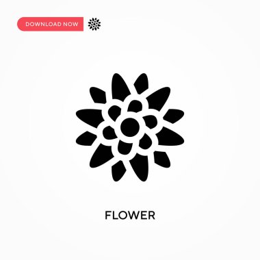 Çiçek vektör simgesi. - Evet. Web sitesi veya mobil uygulama için modern, basit düz vektör çizimi