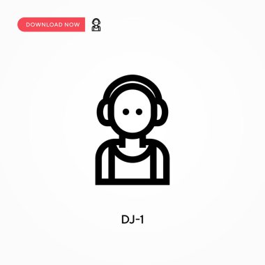 Dj-1 vektör simgesi. - Evet. Web sitesi veya mobil uygulama için modern, basit düz vektör çizimi