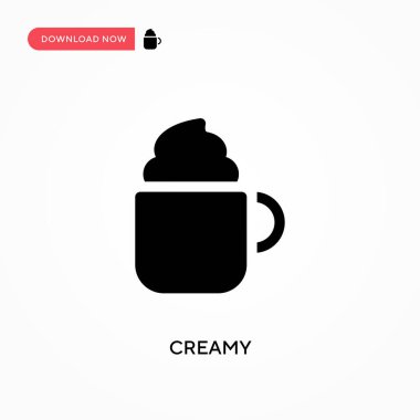 Kremalı vektör simgesi. - Evet. Web sitesi veya mobil uygulama için modern, basit düz vektör çizimi