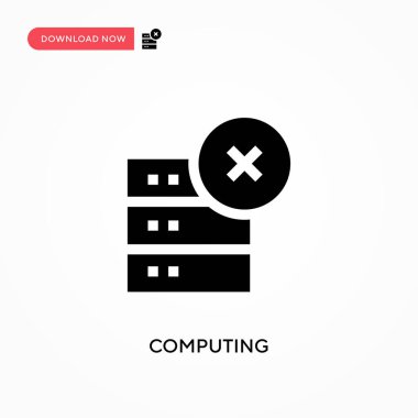 Vektör simgesi hesaplanıyor. - Evet. Web sitesi veya mobil uygulama için modern, basit düz vektör çizimi