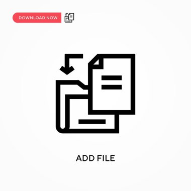 Dosya vektör simgesi ekle. - Evet. Web sitesi veya mobil uygulama için modern, basit düz vektör çizimi