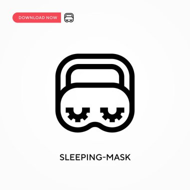 Uyku maskesi vektör simgesi. - Evet. Web sitesi veya mobil uygulama için modern, basit düz vektör çizimi