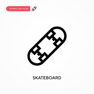 Kaykay vektör simgesi. - Evet. Web sitesi veya mobil uygulama için modern, basit düz vektör çizimi