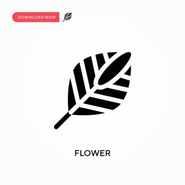 Çiçek vektör simgesi. - Evet. Web sitesi veya mobil uygulama için modern, basit düz vektör çizimi
