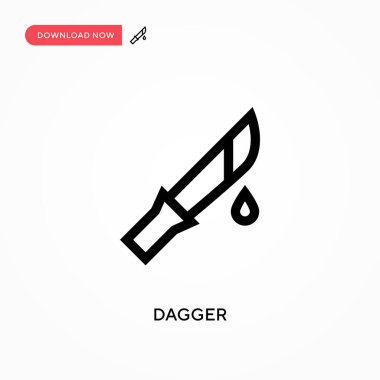 Hançer vektör simgesi. - Evet. Web sitesi veya mobil uygulama için modern, basit düz vektör çizimi