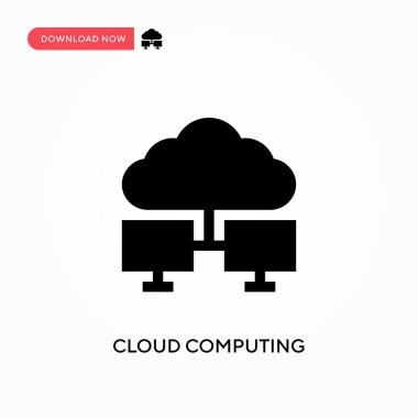 Bulut hesaplama vektör simgesi. - Evet. Web sitesi veya mobil uygulama için modern, basit düz vektör çizimi