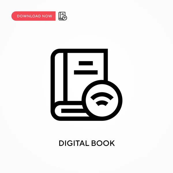 Ícone Vetor Livro Digital Ilustração Vetorial Plana Moderna Simples Para — Vetor de Stock