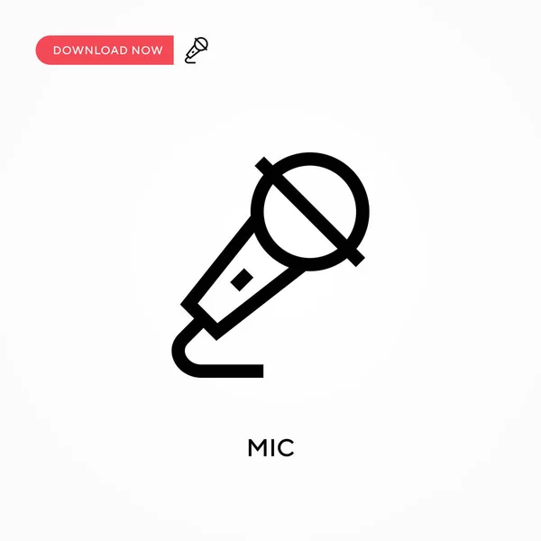 Mic Vectoricoon Moderne Eenvoudige Platte Vectorillustratie Voor Website Mobiele App — Stockvector