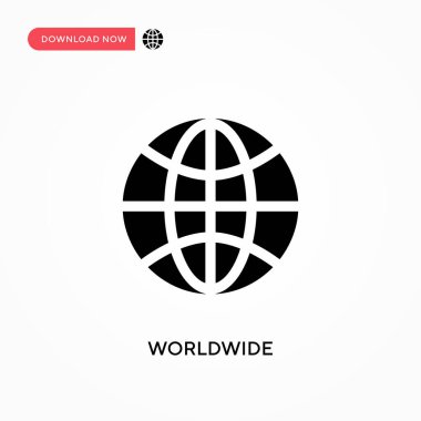 Dünya çapında vektör simgesi. - Evet. Web sitesi veya mobil uygulama için modern, basit düz vektör çizimi