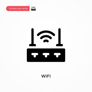 Wifi vektör simgesi. - Evet. Web sitesi veya mobil uygulama için modern, basit düz vektör çizimi