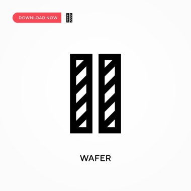 Wafer vektör simgesi. - Evet. Web sitesi veya mobil uygulama için modern, basit düz vektör çizimi