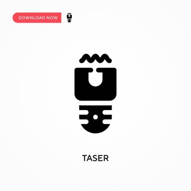 Şok tabancası ikonu. - Evet. Web sitesi veya mobil uygulama için modern, basit düz vektör çizimi