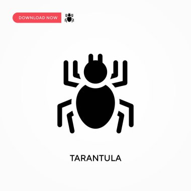 Tarantula vektör simgesi. - Evet. Web sitesi veya mobil uygulama için modern, basit düz vektör çizimi