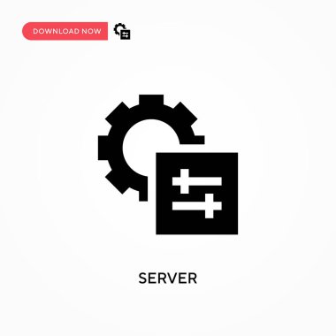 Sunucu vektör simgesi. - Evet. Web sitesi veya mobil uygulama için modern, basit düz vektör çizimi