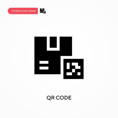Qr kod vektör simgesi. - Evet. Web sitesi veya mobil uygulama için modern, basit düz vektör çizimi