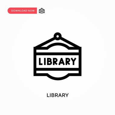 Kütüphane vektör simgesi. - Evet. Web sitesi veya mobil uygulama için modern, basit düz vektör çizimi
